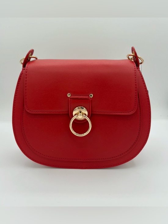 Badgley Mischka Handbags - Badgley Mischka Red Saddle Crossbody with Gold Hardware NWT $129 Retail